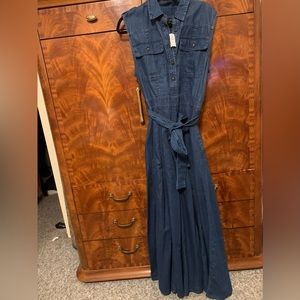 Banana Republic Maxi Denim Dress Size 16